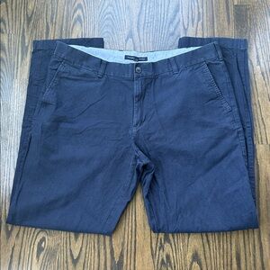Tommy Hilfiger 100% Cotton Classic Chinos Trousers Pants Blue Checkered 38 x 34